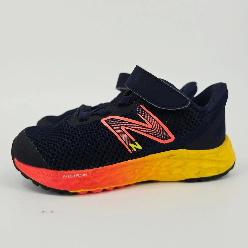 New Balance‎ Arishi v4 Kids Fresh Foam Navy Red Yellow Sneakers Size 6C